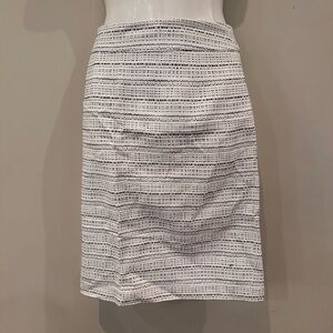 Banana Republic Black and White Textured Pencil Skirt
